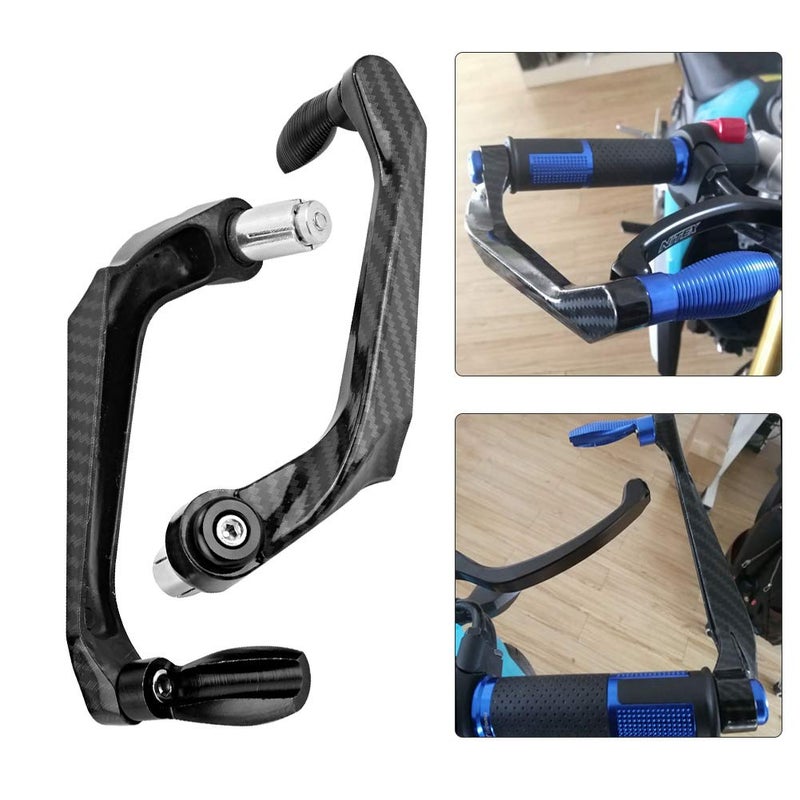 KIMISS Universal 7/8in 22mm CNC Aluminum Handlebar Brake Clutch Lever Hand Guard Protector for Motorcycle  Motorbike  Scooters  Electric Cars  Mountain Bikes(Black) - Image 5